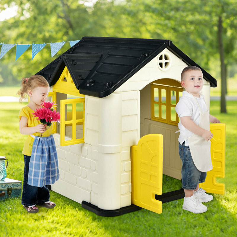 Gymax 4' x 5' Indoor/Outdoor Plastic Playhouse | Wayfair